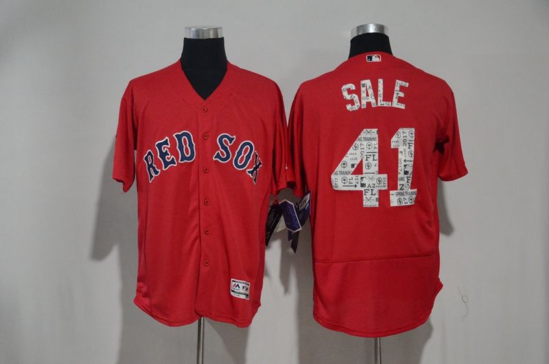 Men Boston Red Sox #41 Chris Sale Red 2017 Spring Training Elite MLB Jerseys->boston red sox->MLB Jersey